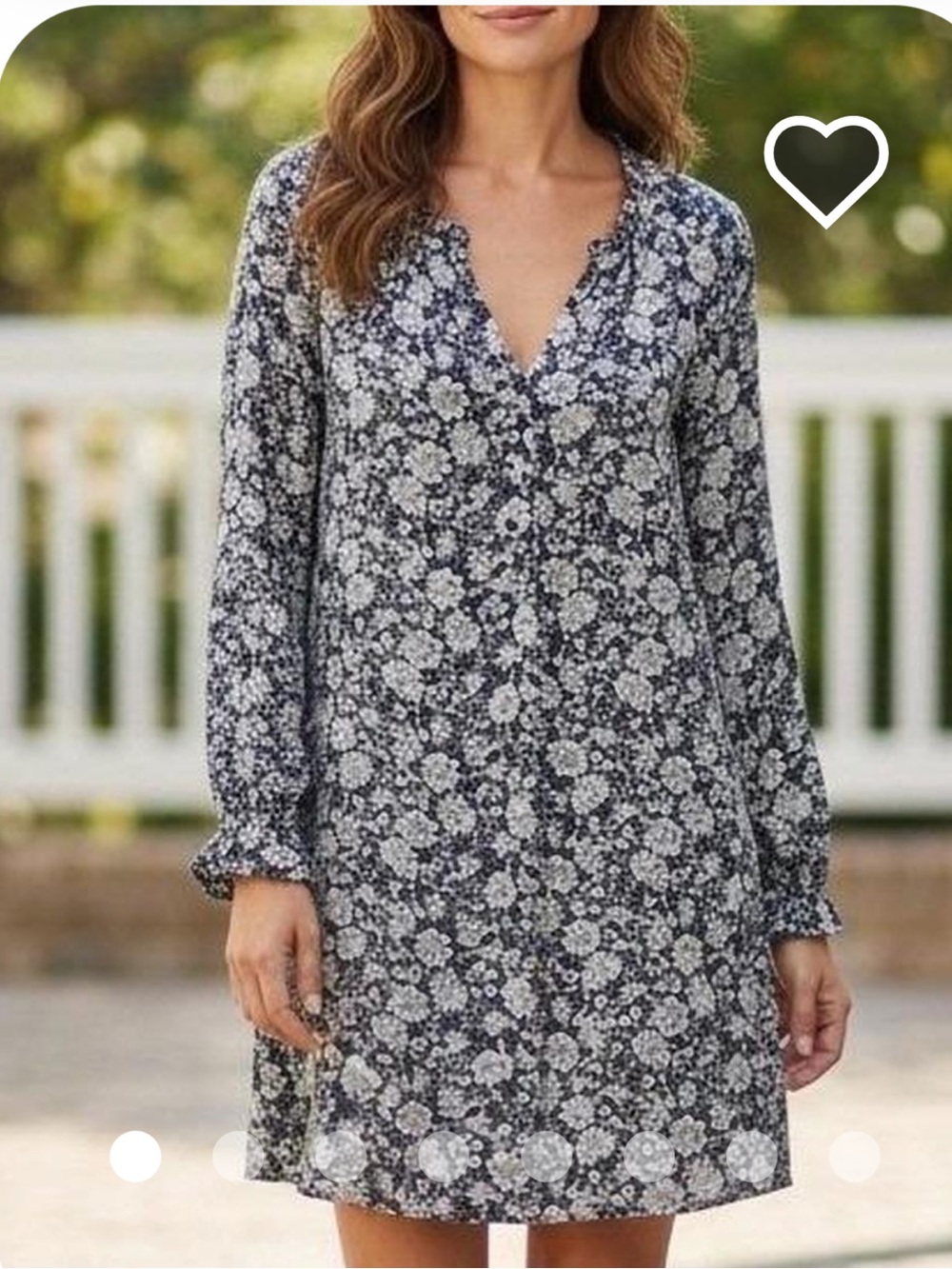 NWT LOFT Plus 20 Navy Floral Ruffle Collar Shift Dress $89.50